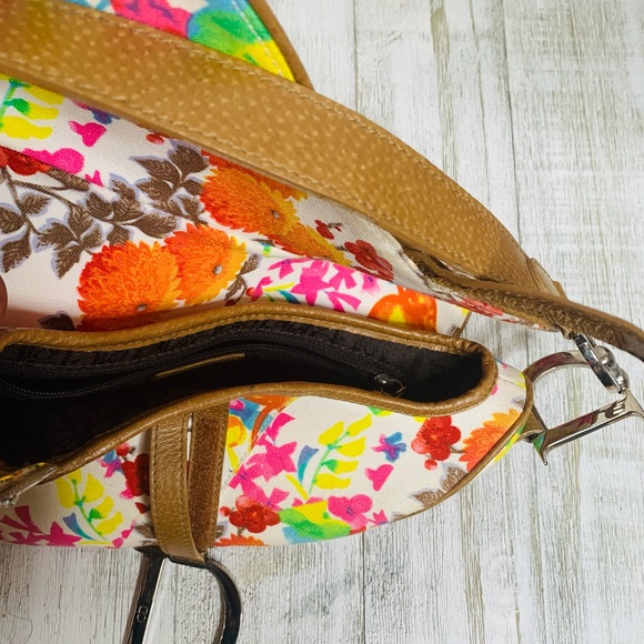 Christian Dior Canvas Floral Saddle Bag - Picture 4 of 6